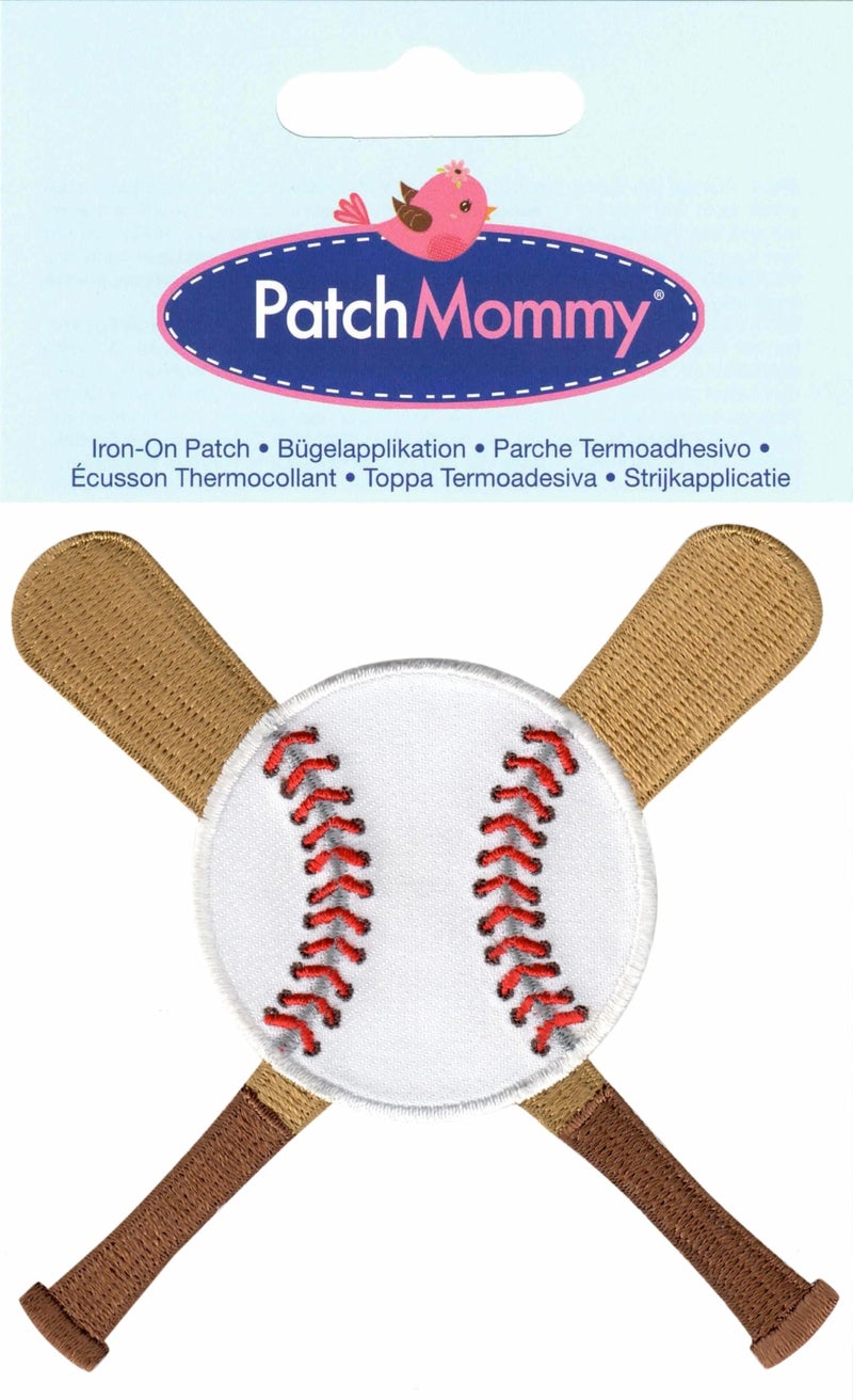 PatchMommy Baseball Bats Patch Bats Sports Ball, Iron On/Sew On - Appliques for Kids Children - Image 3